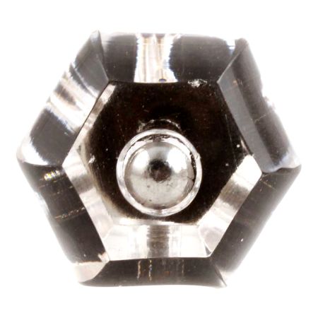 Clear Hexagon Cut Glass Wine Stopper 